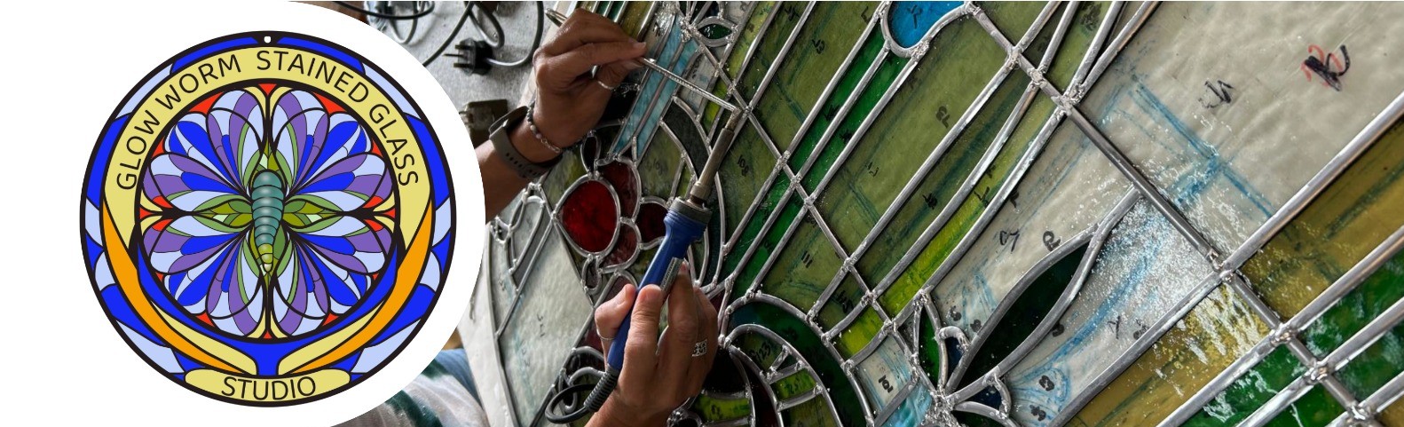 Glow Worm Stained Glass